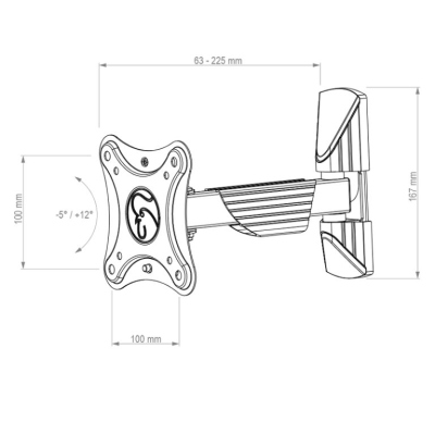 HAGOR BrackIT XS-I - Vollbewegliche TV-Wandhalterung